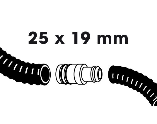 Ubbink Spiralschlauch Verbinder Reduzierstück 25 mm auf 19 mm Kunststoff Teich