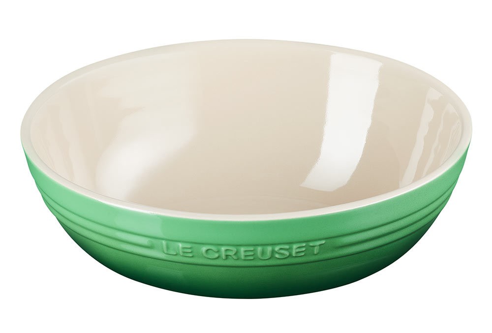 Le Creuset Ovale Servierschüssel Steinzeug Bamboo Green 29cm