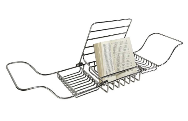 Badewannenablage Metall verchromt Badewannentablett Badewannenregal 96cm