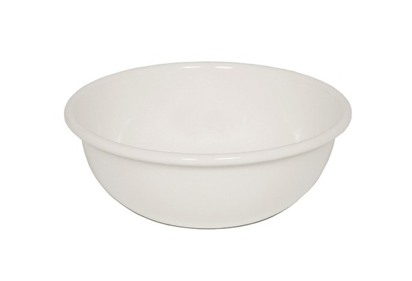 Riess Obst und Salatschüssel Emaille Weiß 22cm