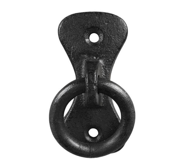 Anbindering Mauerring Befestigungsring Wandring Gusseisen Antik-Stil Schwarz