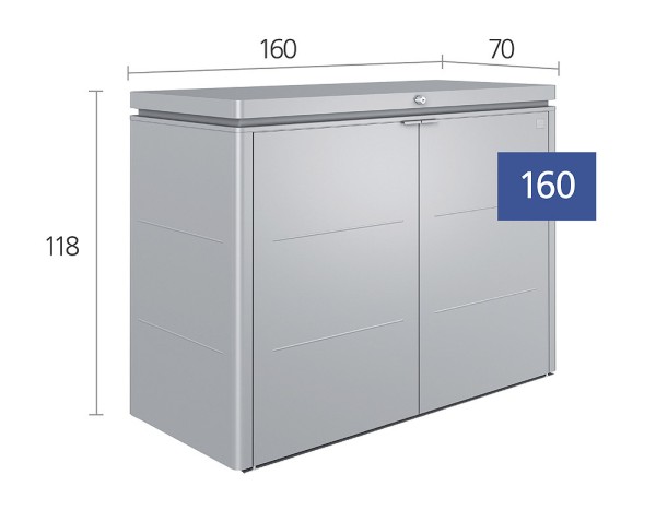 Biohort Highboard 160 Aufbewahrungsbox 160x70x118cm Quarzgrau-Metallic