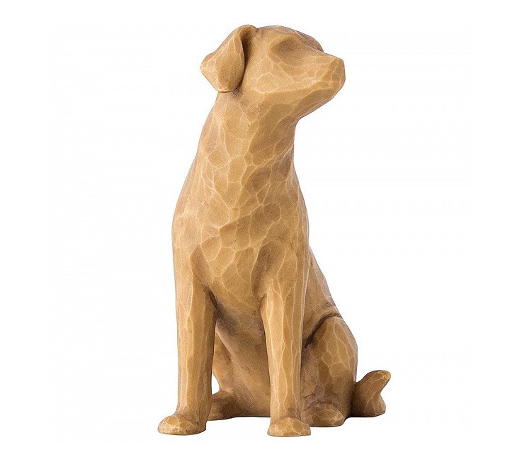 Willow Tree Figur – Love my Dog – Hundefigur sitzend Hellbraun