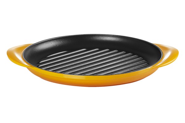 Le Creuset Grillplatte Rund Gusseisen Nectar Gelb 25cm