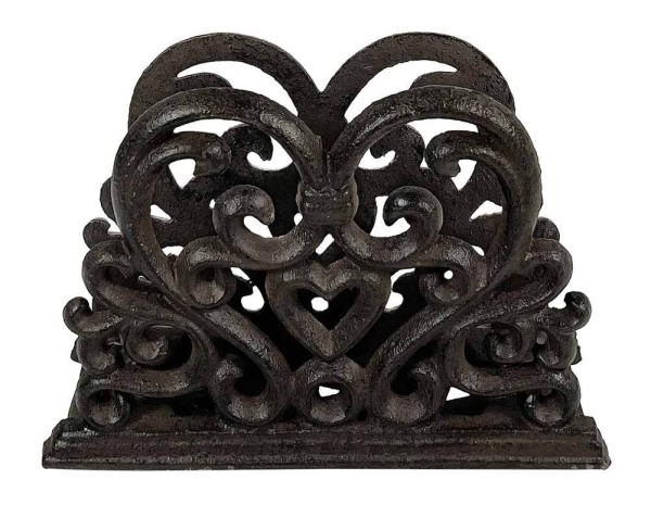 Serviettenhalter Nostalgie Serviettenständer Gusseisen Antik-Braun 10x15cm