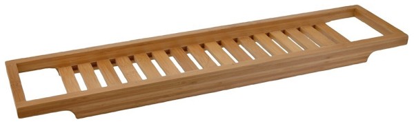Badewannenablage Bambus Badewannentablett 64 x 15 cm Holz Natur