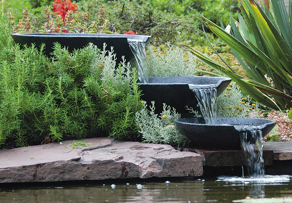 Ubbink AcquaArte Nova Scotia 3 Wasserfallschalen Gartenbrunnen Set