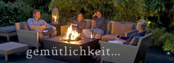 Happy Cocooning Feuertisch quadratisch grau 760 x 760 mm