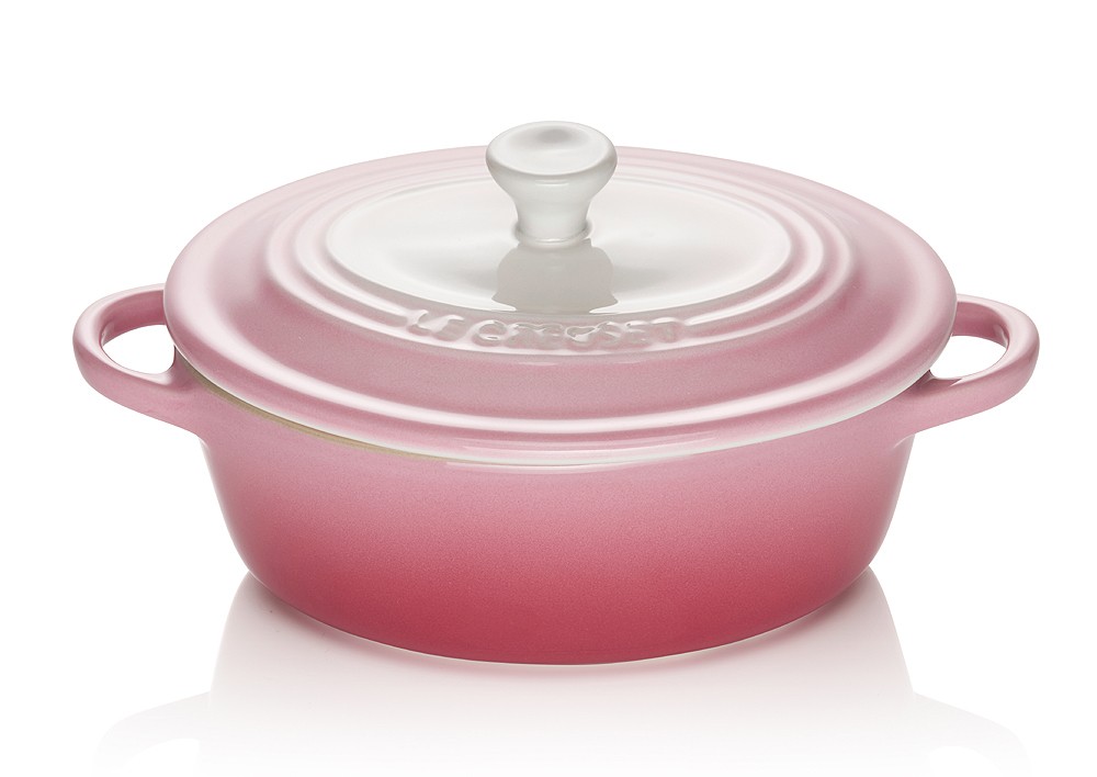 Le Creuset Mini-Cocotte Oval Ombré Pink Steinzeug Le Creuset Mini-Cocotte Oval Ombré Pink Steinzeug