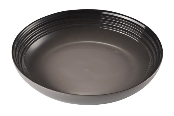 Le Creuset Suppenteller Steinzeug Flint Grau 22cm