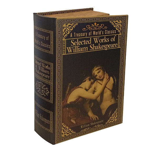 Hohles Buch Geheimfach William Shakespeare Buchversteck Antik-Stil 21cm