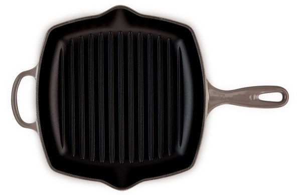 Le Creuset Grillpfanne Quadratisch Signature Gusseisen Flint Grau 26cm