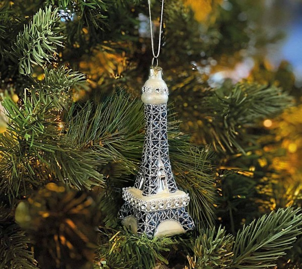 Christbaumschmuck Eiffelturm Paris Christbaumanhänger Echt Glas Weihnachten