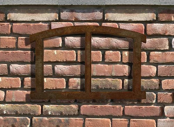 Stallfenster klein Gusseisen Rostig Giebelfenster Nostalgie Antik-Stil 27x42cm