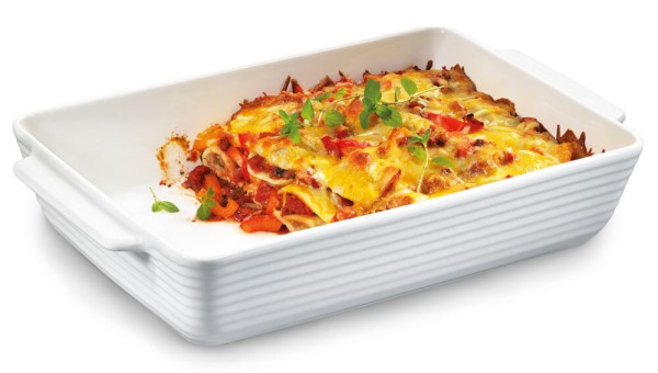 Küchenprofi Gratinform BURGUND rechteckig Porzellan Auflaufform 40 cm