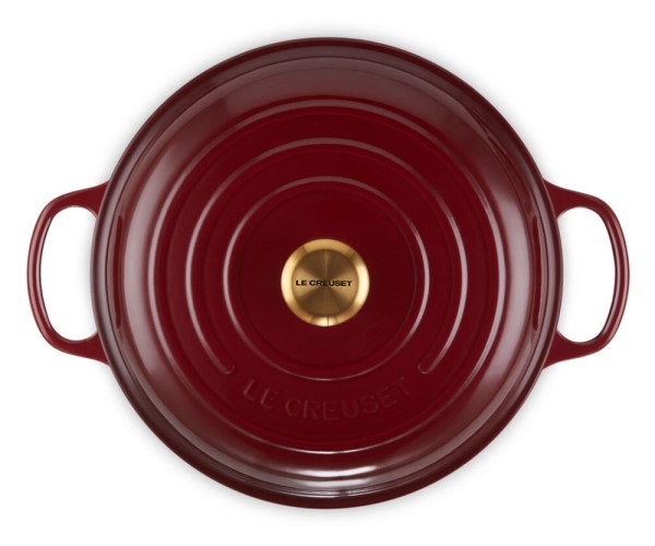 Le Creuset Gourmet-Profitopf Signature Gusseisen Garnet (Rhone) Bordeaux-Rot 30cm