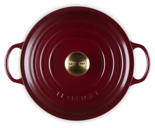 Le Creuset La Marmite Signature Familientopf Gusseisen Garnet (Rhone) Bordeaux-Rot 26cm