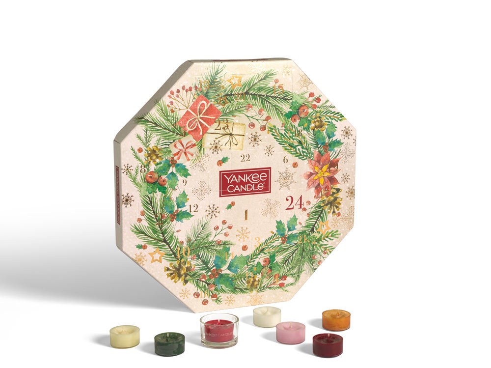 Yankee Candle Adventskalender Adventskranz 24 Teelichter und 1 Teelichthalter Yankee Candle Adventskalender Adventskranz 24 Teelichter und 1 Teelichthalter