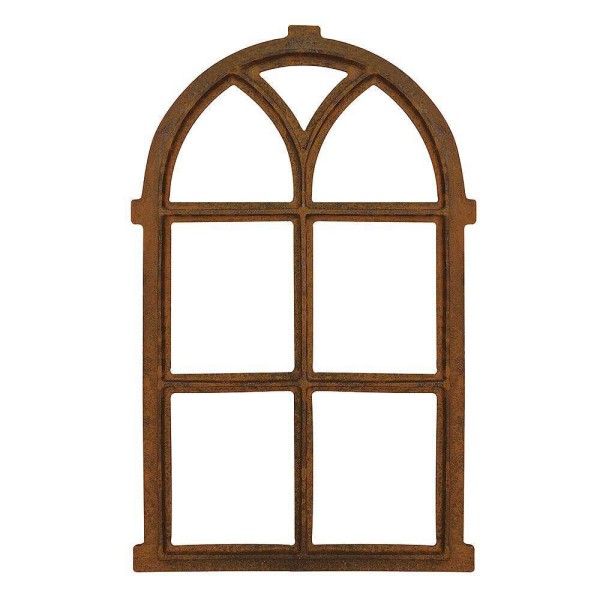 Stallfenster Gusseisen Antik-Stil Rostig Rundbogen Eisenfenster 67cm