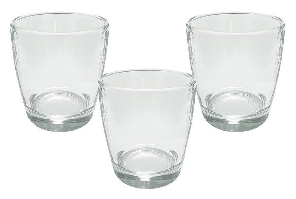 Windlicht Set Teelichtglas Kerzenglas 3 Stück Teelichthalter Zylinder Ø 11,5cm