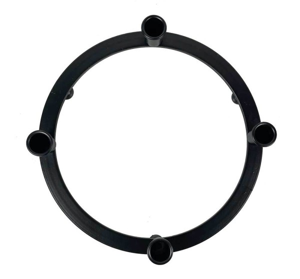 Adventskranz Metallring Schwarz Rund 4 Kerzenhalter Eisen Modern 28cm