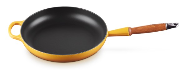 Le Creuset Bratpfanne mit Holzgriff Signature Gusseisen Nectar Gelb 28 cm