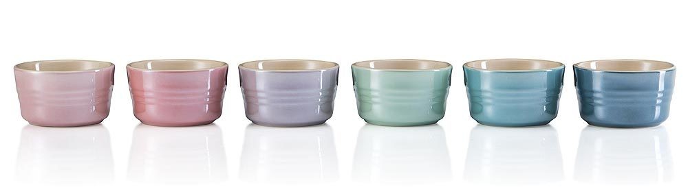 Le Creuset Mini-Förmchen 6er-Set Steinzeug Pastell Metallic Le Creuset Mini-Förmchen 6er-Set Steinzeug Pastell Metallic
