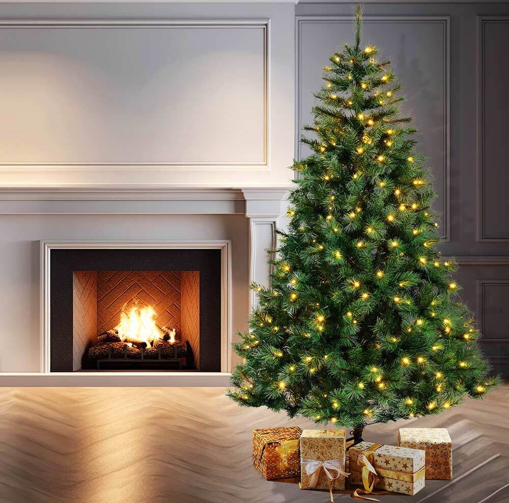 Weihnachtsbaum Künstlich Kiefer Premium 210 cm - Wie Echt - Mit LED Lichterkette Weihnachtsbaum Künstlich Kiefer Premium 210 cm - Wie Echt - Mit LED Lichterkette