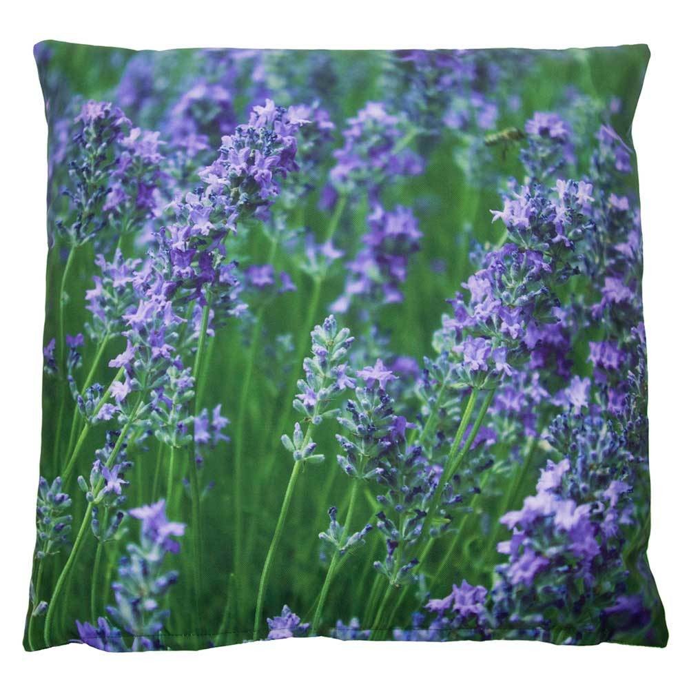 Outdoor Kissen Lavendel Lila Gartenkissen Provence Wasserabweisend 50 x 50 cm
