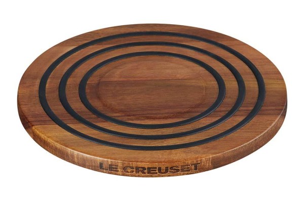 Le Creuset Magnetischer Untersetzer aus Akazienholz 20cm