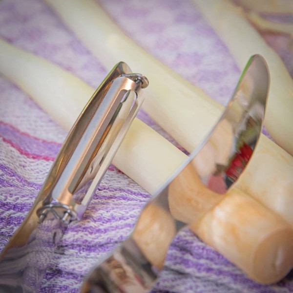 Küchenprofi Gemüse- & Spargelschäler mit 2 Klingen Edelstahl