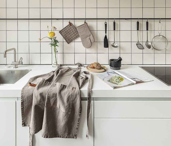 Ofenhandschuh Havana Dark Taupe Baumwolle Topfhandschuh Topflappen 18x32cm