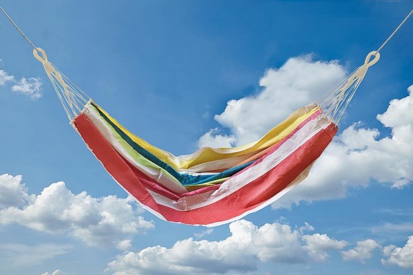 Hängematte XXL für 2 Personen Outdoor Bunte Streifen 200cm x 150cm Bis 240kg