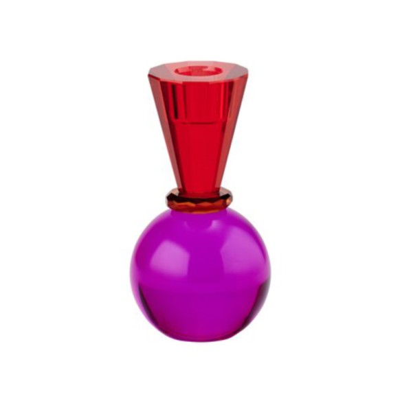 Giftcompany Kerzenhalter Kristallglas Sari Konus Pink Rot
