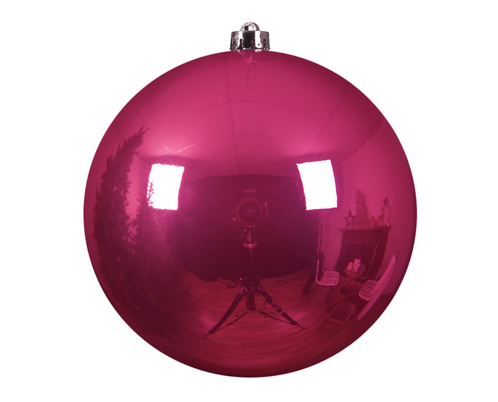 Große Christbaumkugel Pink glanz Weihnachtskugel Glänzend 20cm