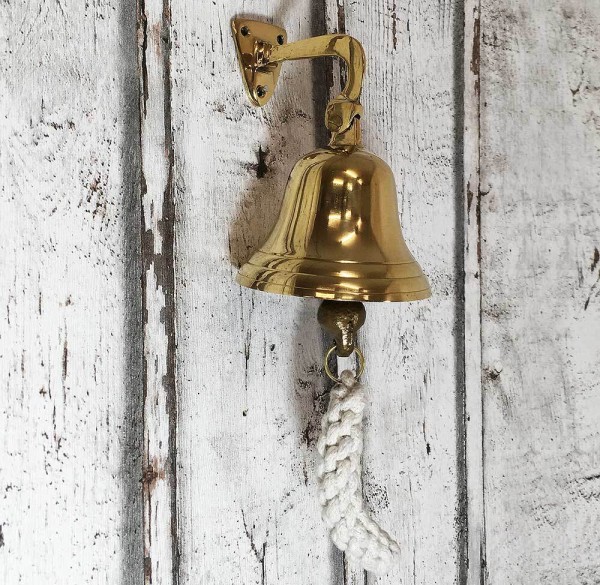 Schiffsglocke Nostalgie Messing Glocke Maritim Türglocke 9 cm