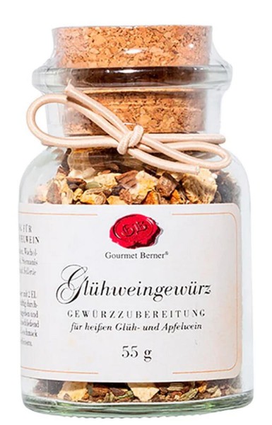 Gourmet Berner Glühweingewürz Gewürzmischung im Korkenglas 55g
