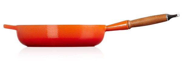 Le Creuset Sautepfanne Signature Gusseisen Holzgriff Ofenrot 28cm