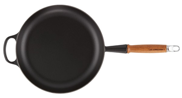 Le Creuset Sautepfanne Signature Gusseisen Holzgriff Schwarz 28cm