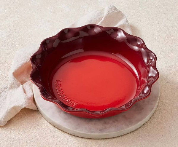 Le Creuset Pie-Form Kuchenform Steinzeug Kirschrot 23cm