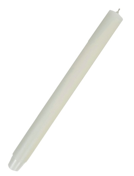 Dicke Stabkerze Elfenbein Durchgefärbt Weiß Lang 30cm x 2,5cm Tropffrei Premium