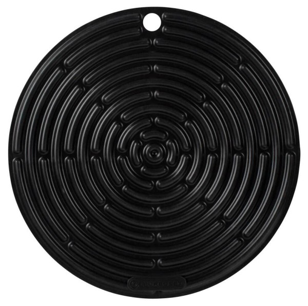 Le Creuset Topflappen Rund Silikon Schwarz