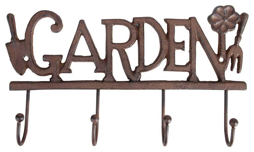 Wandgarderobe „Garden“ Garderobe Wandhaken Gusseisen Vintage Braun