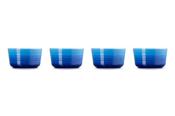 Le Creuset Förmchen 4er-Set Steinzeug Azure Blau 100ml