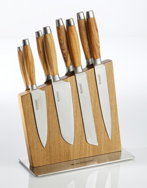 Le Creuset Messerblock Magnetisch Eichenholz Edelstahl