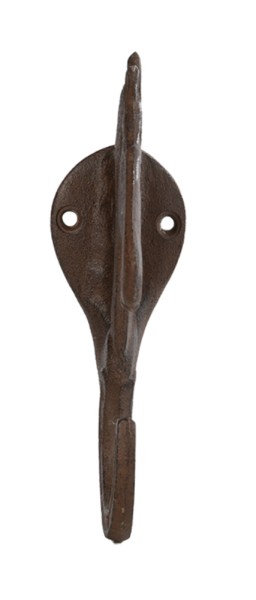 Wandgarderobe Garderobenhaken Pferd Gusseisen Antik-Braun 20cm