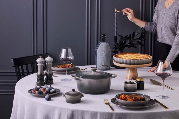 Le Creuset Speiseteller Steinzeug Flint Grau 27cm