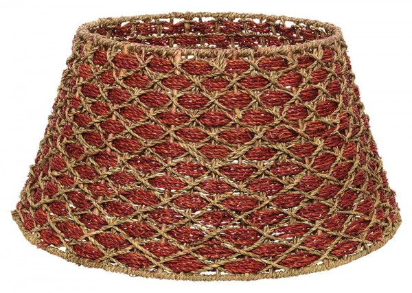 Abdeckung für Christbaumständer Seegras Rot Weihnachtsbaumständerhülle Ø 58cm