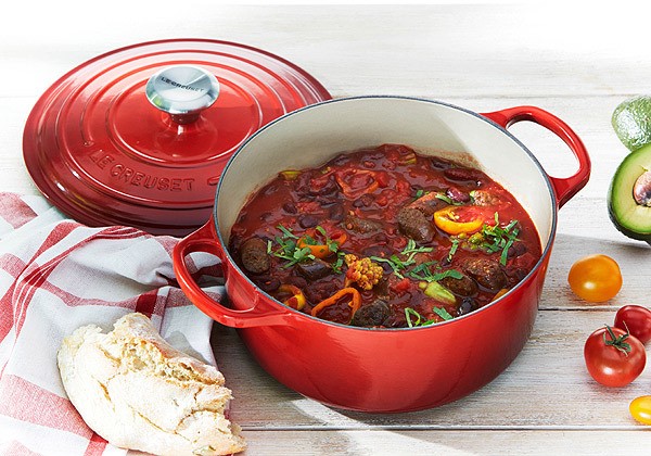 Le Creuset Bräter Signature Rund Gusseisen Kirschrot 24cm