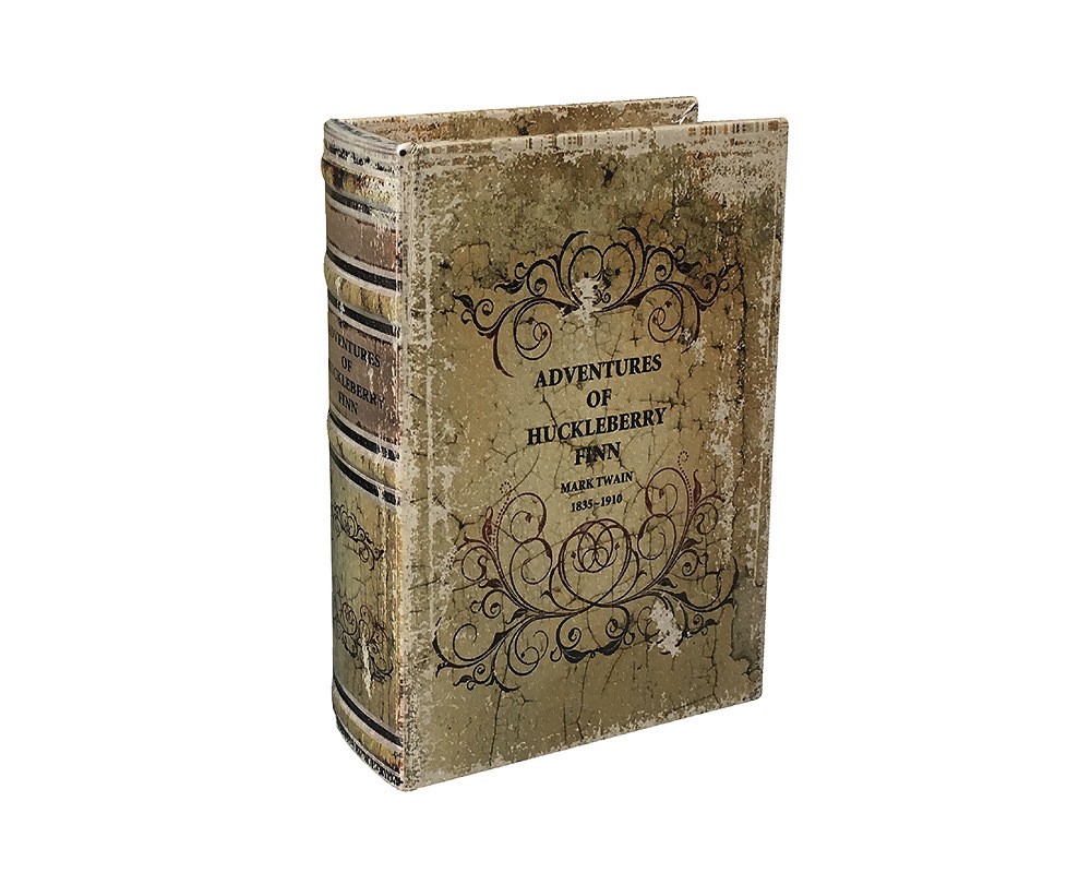 Hohles Buch Geheimfach Huckleberry Finn Buchversteck Antik-Stil 20cm